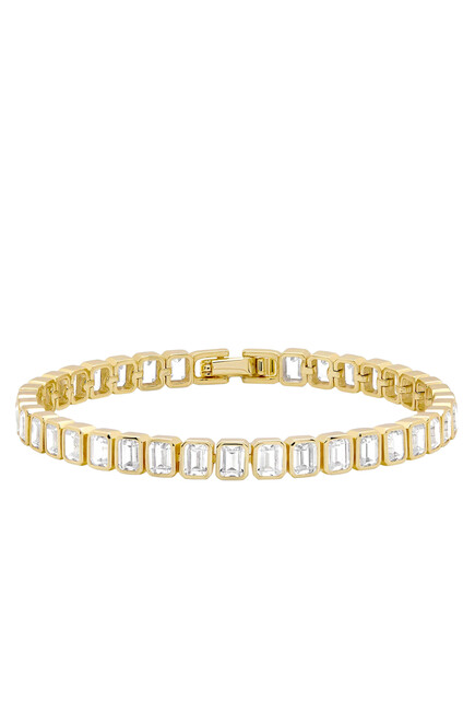 Emerald Cut Baguette Tennis Bracelet, 14k Vermeil on Sterling Silver with Cubic Zirconia