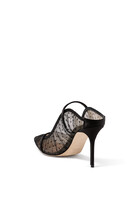 Polka Dot 85 Satin/Mesh Mules