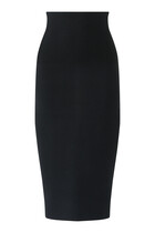 Ribbed-Detail High-Waisted Skirt