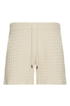 Ecru Cuba Waffle Shorts