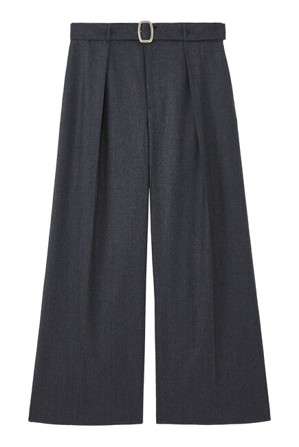 Wool Wide Leg Pants