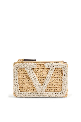 Viva Superstar Synthetic Raffia Pouch