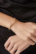 Barq Marquise Small Bangle, 18K Yellow Gold & Diamonds