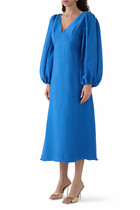 Balloon Sleeve Zendaya Midi Dress