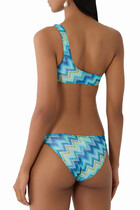 Zigzag One-Shoulder Bikini Set