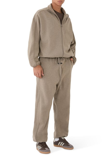 Modern Fleece Track Jacket with Piping