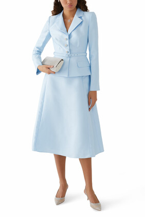 Layered Embellished Taffeta Midi Dress