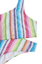 Zig Zag Print One Shoulder Bikini