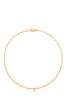 Collier Double Solitaire Necklace, 18k Yellow Gold & Diamond