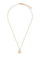 Curly Molten Mini Initial Necklace - S, 18k Recycled Gold Vermeil on Recycled Sterling Silver