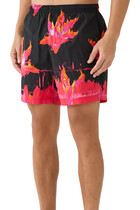 Fire Lily Swim Shorts
