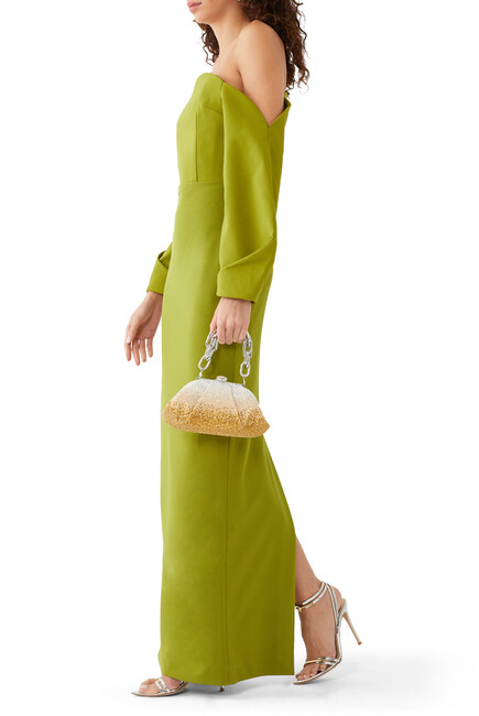 Gemma Crystal Caviar Clutch Bag
