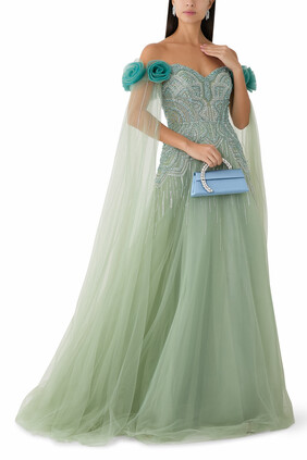 Beaded Tulle Dress