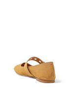 Uma Embellished Grosgrain Mary Jane Ballet Flats