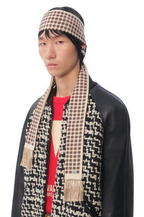 Chamber Silk Bandeau Scarf with Fringe