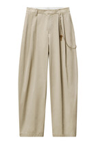 Cotton-Blend Balloon-Leg Pants