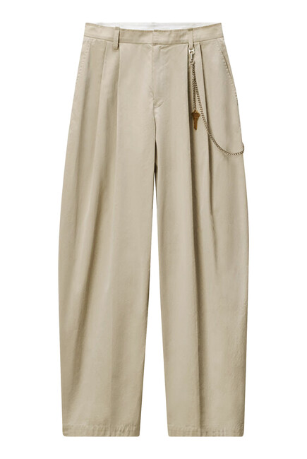 Cotton-Blend Balloon-Leg Pants