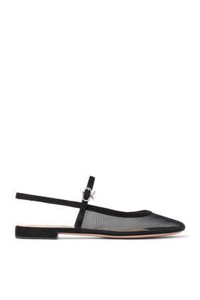  Francoise Ribbon Strap Ballerinas