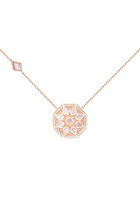 Classic Turath Medium Necklace, 18k Rose Gold, Mother of Pearl & Diamonds