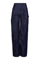 Loose-Leg Industrial Denim Pants