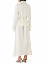 Poplin Silk Combined Gilet-Dress