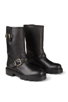 Leather Biker Boots