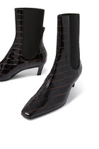  Croco-Embossed 60 Mid-Heel Boots