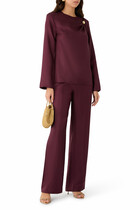 ALERA Wide-Leg Silk Trousers