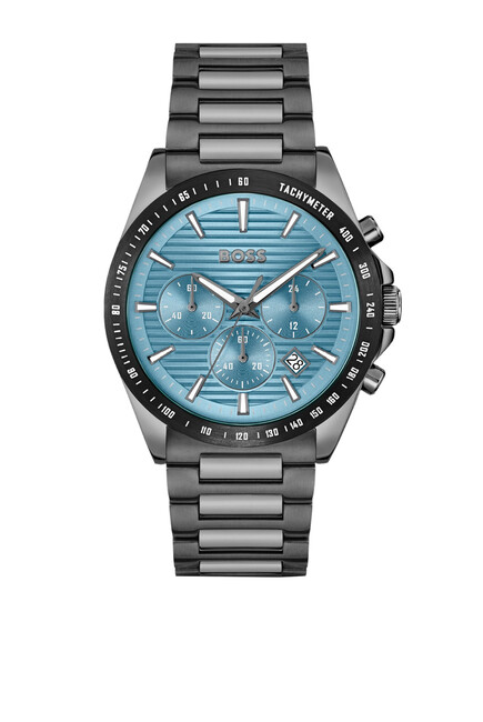 Strike Grey-Plated Chronograph Watch
