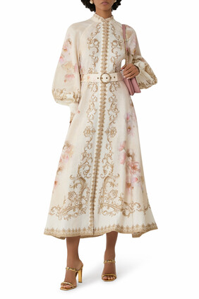 Hypnotic Buttoned Midi Dress