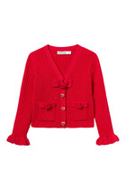 Kids Ribbed Knit Cardigan