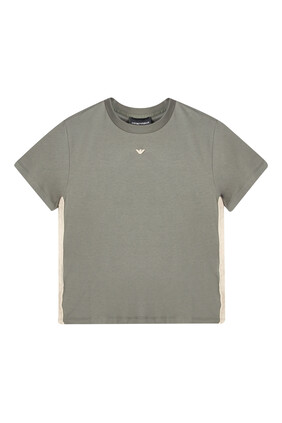 Kids Micro Eagle Embroidered Cotton T-Shirt