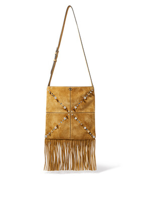 Nellcôte Suede Shoulder Bag with Fringes