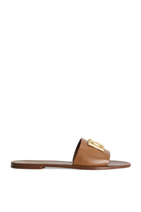 DG Logo Leather Slippers