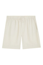 Linen Blend Pajama Shorts
