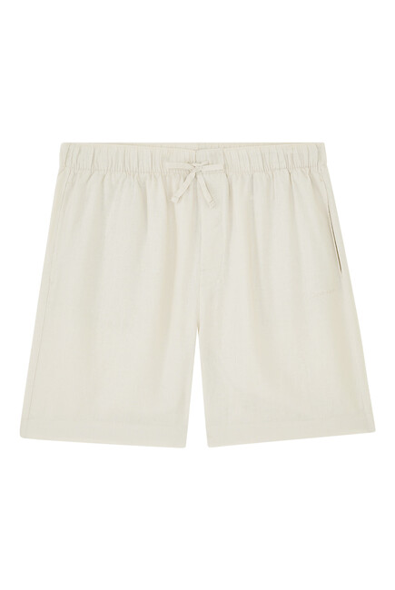 Linen Blend Pajama Shorts