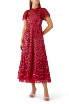 Deco Dot Ankle Gown