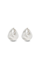 Sculptural Chubby Dome Medium Hoop Earrings