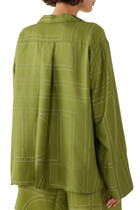 Monogram Silk PJ Top