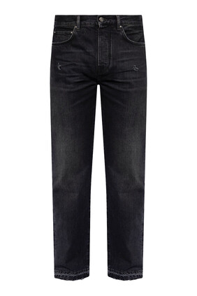Release Hem Straight Jeans