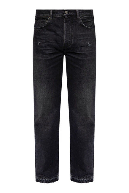 Release Hem Straight Jeans
