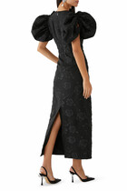 3D Jacquard Midi Dress