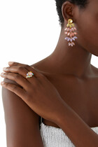 Molly Ring, 18k Gold Plated Brass & Crystals