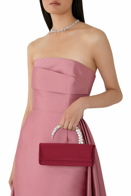 Malika Top-Handle Clutch Bag