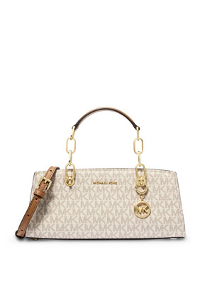 Cynthia Medium Signature Logo Satchel Bag