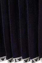 Kids Logo Trim Pleated Knit Skirt