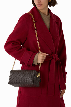 Trousse Chain Woven Leather Bag