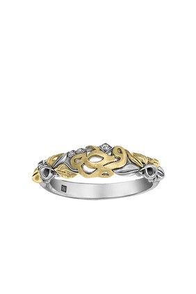 Wonders of Nature Happiness Band, 18k Yellow Gold, Sterling Silver & Diamonds