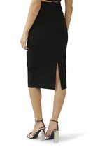 Ribbed-Detail High-Waisted Skirt