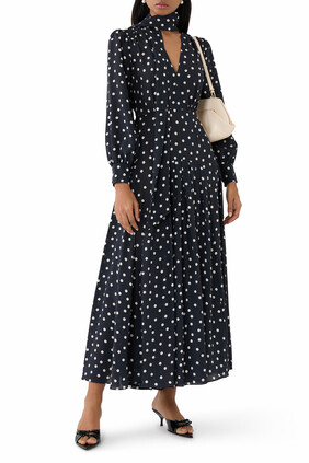 Marigold Silk Midi Dress
